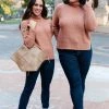 Ave Shops The Kelsey Sweater In Ginger