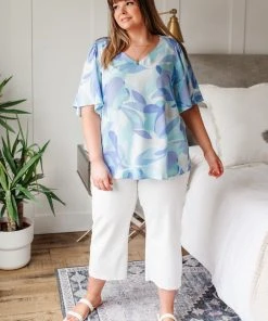 Ave Shops The Tropics Top In Blue Clothing