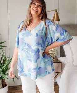 Ave Shops The Tropics Top In Blue Clothing