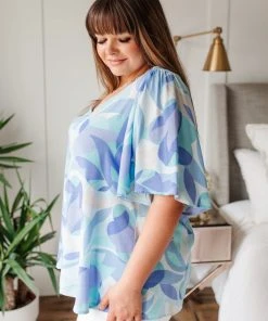 Ave Shops The Tropics Top In Blue Clothing