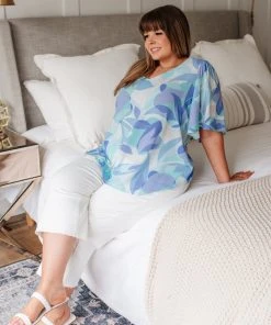 Ave Shops The Tropics Top In Blue Clothing