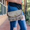 Myra Timely Pattern & Cowhide Crossbody Handbag Handbags & Wallets
