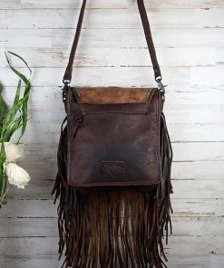 American Darling Tooled Cactus Fringe Crossbody Handbag Handbags & Wallets