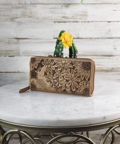 Myra Tooled Horse & Floral Zip Wallet Handbags & Wallets