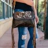 Myra Tooled Leather Cowhide Fringe Handbag Handbags & Wallets
