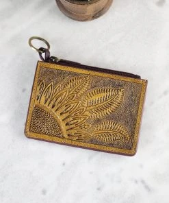 Myra Tooled Sunflower Card Holder