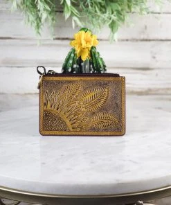 Myra Tooled Sunflower Card Holder