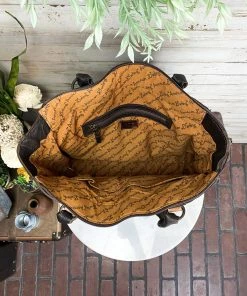 American Darling Tooled Ventures Brown Leather Handbag