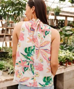 Ave Shops Tropical Rain Sleeveless Top Clothing