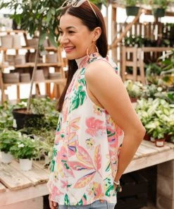 Ave Shops Tropical Rain Sleeveless Top Clothing