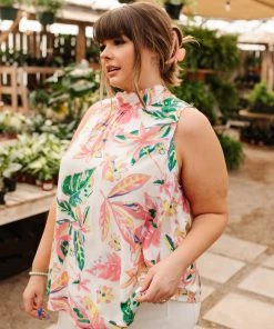 Ave Shops Tropical Rain Sleeveless Top Clothing