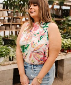 Ave Shops Tropical Rain Sleeveless Top Clothing