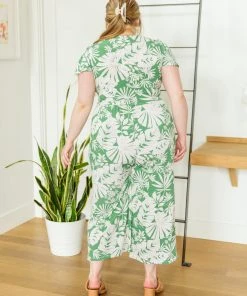 Ave Shops Tropical Silhouettes Jumpsuit