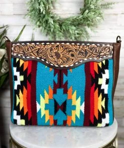 American Darling Turquoise Multi Color Aztec Conceal Carry Handbag