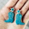 Ember Moon >> MEGA SALE << Turquoise Boot Clay Earrings