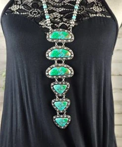 Blue Tortoise Turquoise Brilliance Long Necklace Jewelry