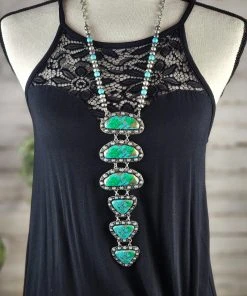 Blue Tortoise Turquoise Brilliance Long Necklace Jewelry