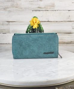 Montana West Handbags & Wallets Turquoise Canvas Aztec Wallet