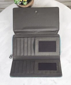 Montana West Handbags & Wallets Turquoise Canvas Aztec Wallet