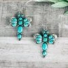 Blue Tortoise Turquoise Dragonfly Earrings Jewelry