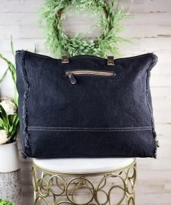 Myra Turquoise Patina Cowhide Weekender Bag