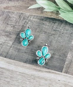 Blue Tortoise Turquoise Small Post Earrings Jewelry