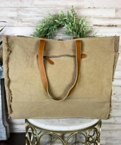 Myra Two Tone Geometrical Cowhide Weekender Bag