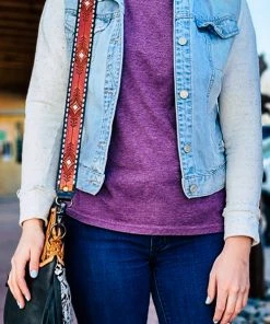 American Darling Two Tone Tooled Purse Strap