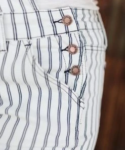 Ave Shops Railroad Stripe Overalls Bottoms & Jeans