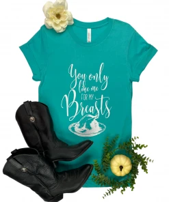 The Cinchy Cowgirl CLEARANCE GRAPHICS Teal You Only Like Me Thanksgiving Short Sleeve Tee
