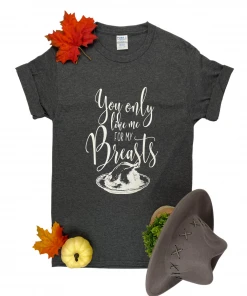 The Cinchy Cowgirl CLEARANCE GRAPHICS CLOSEOUT- Charcoal You Only Like Me Thanksgiving Short Sleeve Tee