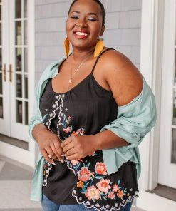 Ave Shops Unwavering Confidence Blouse In Light Blue