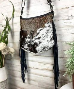 Myra Uptown Cowhide & Fringe Crossbody Handbag Handbags & Wallets
