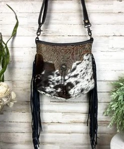 Myra Uptown Cowhide & Fringe Crossbody Handbag Handbags & Wallets