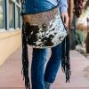 Myra Uptown Cowhide & Fringe Crossbody Handbag Handbags & Wallets