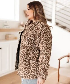 Ave Shops Can't Be Tamed Shacket In Brown Clothing