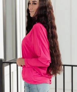 Ave Shops Lovely Ladder V Neck Top In Pink Clothing