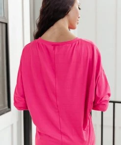 Ave Shops Lovely Ladder V Neck Top In Pink Clothing