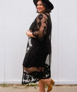 Ave Shops Vacay Babe Cardigan In Black - Stylish Short Sleeve Top for Women 19 Ave Shops Vacay Babe Cardigan In Black Clothing