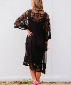 Ave Shops Vacay Babe Cardigan In Black - Stylish Short Sleeve Top for Women 17 Ave Shops Vacay Babe Cardigan In Black Clothing