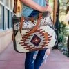 Myra Vintage Cowhide & Aztec Weekender Handbag