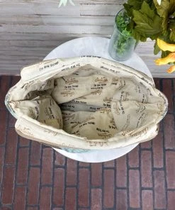 Sixtease Vintage Blue & Cowhide Tote Handbag Handbags & Wallets