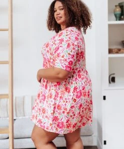 Ave Shops Vintage Daisies Dress In Pink