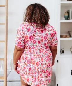 Ave Shops Vintage Daisies Dress In Pink