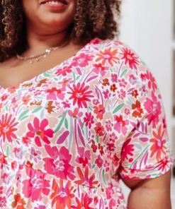 Ave Shops Vintage Daisies Dress In Pink