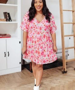 Ave Shops Vintage Daisies Dress In Pink