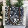 Myra Vintage Floral Cowhide Tote Handbag