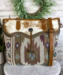 Myra Vintage Southwestern Concho Tote Handbag