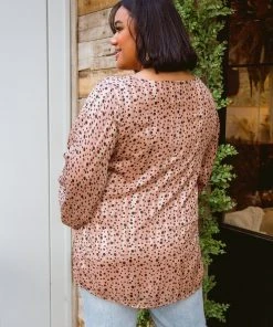Ave Shops Vivian Satin Blouse In Rose Gold
