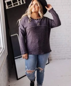 Ave Shops Long Sleeve Tops Walk The Path Top